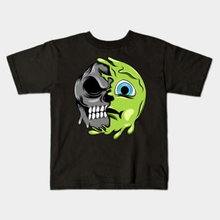 Nauseated Zombie Emoji Kids T-Shirt